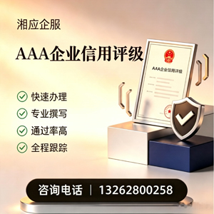 郴州AAA企业信用评级申请服务